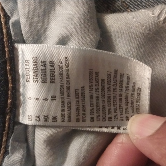 American Eagle Next Level Stretch Jegging Jeans Women 6 Mid Rise Blue - Picture 7 of 8